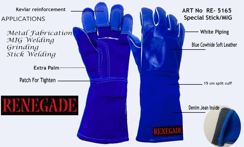 Gloves for metal fabricating